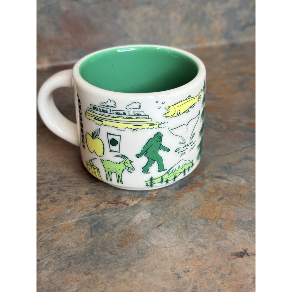 Starbucks Washington Been There Across Globe Demitasse Cup 2 Oz EverGreen State